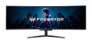 Монитор Acer Predator 49'' X49Xbmipphuzx 1800R, 32:9, QD-OLED, DQHD, 0,03ms, 250cd, 240Hz, HDMI, 2xDP, USB, USB-C, SPK, HAS