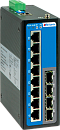 Неуправляемый промышленный Full Gigabit Ethernet коммутатор, 8 x 1G RJ45, 2 x 1G SFP, 2 x 2.5G SFP, питание 2 x 12~48VDC, монтаж на DIN-рейку