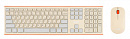 Клавиатура + мышь Acer OCC200 клав:бежевый/коричневый мышь:бежевый/коричневый USB беспроводная slim Multimedia (ZL.ACCEE.004)