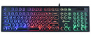 Клавиатура Оклик 410MRL черный USB slim Multimedia LED