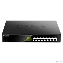 D-Link DGS-1008MP/B1A Неуправляемый коммутатор с 8 портами 10/100/1000Base-T с поддержкой PoE 802.3af/at (PoE-бюджет 125 Вт)