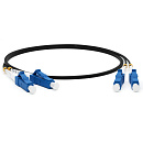 Кабельная сборка Hyperline FC-D2-9-LC/UR-LC/UR-H-1M-LSZH-BK Патч-корд волоконно-оптический (шнур) SM 9/125 (OS2), LC/UPC-LC/UPC, 2.0 мм, duplex, LSZH,