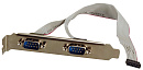 Кабель с планкой RS-232/422/485: разъемы D-9Mx2 - 14pin(2x7), 25см
