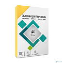 ГЕЛЕОС Обложки CCA4Y А4 "кожа" желтые 100 шт.