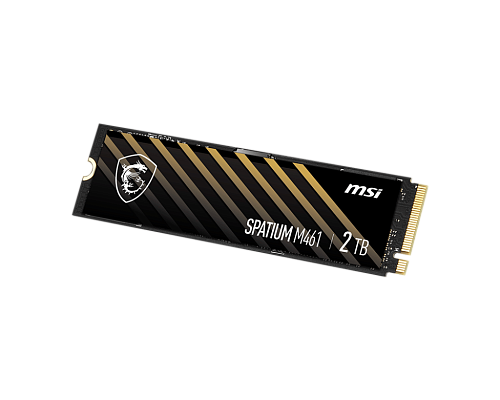 Твердотельный накопитель MSI SSD SPATIUM M461, 2000GB, M.2(22x80mm), NVMe, PCIe 4.0 x4, 3D TLC, R/W 5000/4200, IOPs 680 000/880 000, TBW 450, DWPD