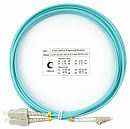 Патч-корд ВО Cabeus FOP-50-LC-SC-3m Шнур оптический duplex LC-SC 50/125 mm OM3 3м LSZH