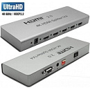 ORIENT HDMI 4K Splitter HSP0104H-2.0, 1->4, HDMI 2.0/3D, UHDTV 4K/ 60Hz (3840x2160)/HDTV1080p, HDCP2.2, EDID управление, RS232 порт, IR вход, внешний