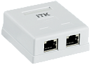ITK Настенная инф. розетка RJ45 кат. 6 FTP 2-порт