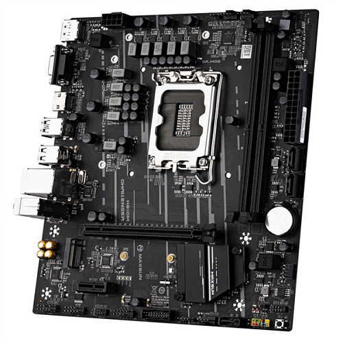 Материнская плата MAXSUN MS-Challenger H610M, LGA1700, H610, 2*DDR4, 3*SATA3, M.2, 2*USB 3.2, 4*USB 2.0, 1*PCIEx16, 1*PCIEx1, VGA+HDMI+DP, mATX