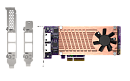 Карта расширения 2 слота M.2 2280 NVMe. Интерфейс PCIe Gen3 x4, 2 порта 2,5 GbE BASE-T.