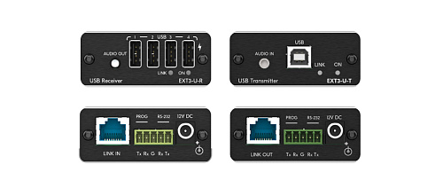 Передатчик и приемник Kramer Electronics [EXT3-U-KIT] сигналов USB 2.0 и RS-232 по витой паре; поддержка PoC