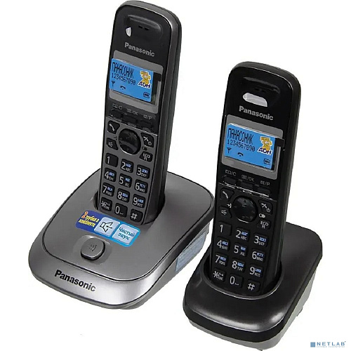 Panasonic KX-TG2512RU1 {Доп трубка в комплекте, АОН, Caller ID, спикерфон, полифония}