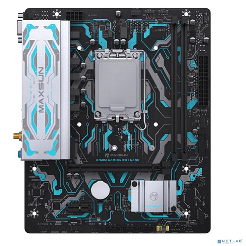 MAXSUN MS-B760M GAMING WIFI GANK V2 (Socket 1700, mATX, 2*DDR5, VGA/HDMI, 3*SATA3, 1*M.2, 1xPCI-E x16 /1xPCI-E x4, 4*USB 2.0, 2*USB 3.2 GEN 2, LAN 1*1