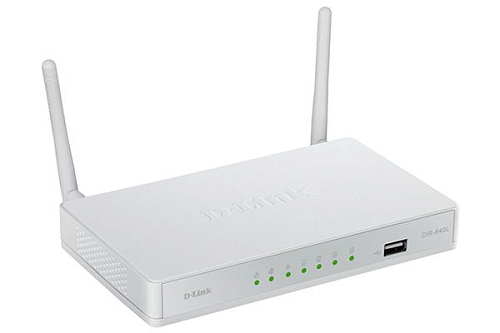 D-Link DIR-640L/A2A, Wireless Cloud N300 VPN Router with 1 10/100Base-TX WAN port, 4 10/100Base-TX LAN ports and 1 USB port. 802.11b/g/n compatible, 8