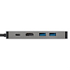Кабель Exegate EX293982RUS Док-станция DUB-21C/PD/HL (кабель-адаптер USB Type-C --> 2xUSB3.0 + PD 100W + HDMI 4K@60Hz + Lan RJ45 10/100/1000Mb, Plug&