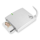 Считыватель смарт-карт "Смарт-карт ридер JCR721" USB-разъём Type-А, цвет светло-серый, индивидуальная упаковка., оборудование