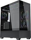 корпус Accord ACC-EL1B TG black w/o PSU ATX 2xUSB2.0 1xUSB3.1 audio bott PSU