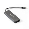 Кабель Exegate EX293982RUS Док-станция DUB-21C/PD/HL (кабель-адаптер USB Type-C --> 2xUSB3.0 + PD 100W + HDMI 4K@60Hz + Lan RJ45 10/100/1000Mb, Plug&