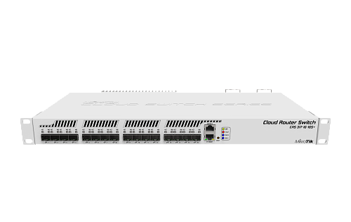 Коммутатор MIKROTIK [CRS317-1G-16S+RM] CRS317-1G-16S+RM 16 x SFP+, 1 x Gigabit Ethernet, монтаж в стойку, настольный