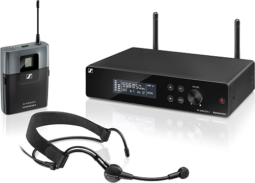 Радиомикрофон головной [507130] Sennheiser [XSW 2-ME3-B] презентационная РЧ-система, 614-638 МГц, 12 каналов, рэковый приёмник EM-XSW 2, поясной перед