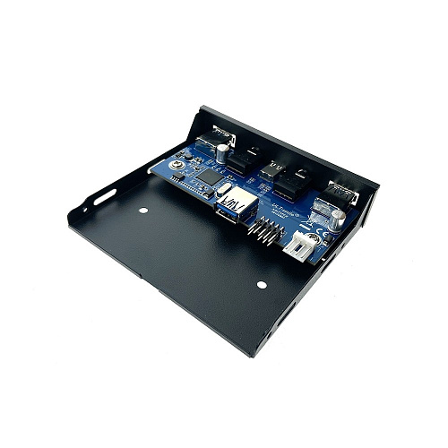 Espada Планка на переднюю панель USB-A х 2, USB-Сх1 3.2 Gen 1 5Gbps, audio jack 3.5мм х 2 микрофон и наушники, Eu5335c / USB3.0 лицевая в отсек 3,5’ (