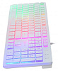 Клавиатура Оклик 550ML белый USB slim Multimedia LED