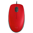 910-005489 Мышь Logitech M110 Silent (M110s) Red [бесшумная, оптическая, 1000dpi, USB, 1.8м]