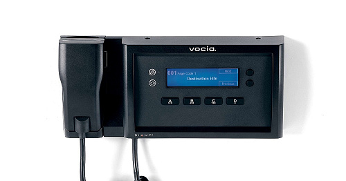 Аудиопроцессор со встроенным микрофоном BIAMP [VOCIAEWS-4] Vocia Emergency Wall-mounted Paging Station, 4 Buttons with hand-held microphone (EN 54-16
