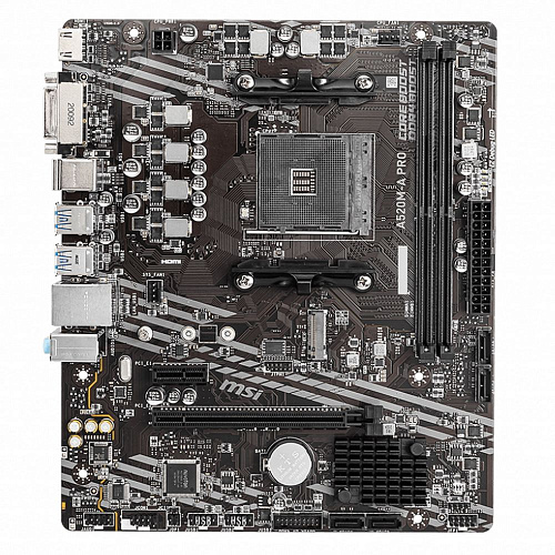 Материнская плата MSI A520M-A PRO A520, AM4, 2*DDR4, 1*PCIEx16, 1*PCIEx1, 1*M.2, 6*USB3.2Gen1, 6*USB2.0, 4*SATA3.0, 1G, DVI, HDMI, M-ATX, RTL