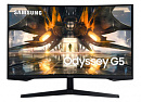 Монитор Samsung 32" Odyssey G5 S32AG552EI черный VA LED 1ms 16:9 HDMI матовая 2500:1 300cd 178гр/178гр 2560x1440 165Hz FreeSync Premium DP WQ 5.7кг