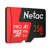 Netac P500 Extreme PRO 256GB MicroSDXC V30/A1/C10 up to 100MB/s, retail pack card only