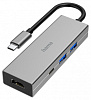 Разветвитель USB-C Hama H-200107 2порт. серый (00200107)