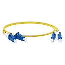 Кабель Hyperline FC-D2-9-LC/UR-LC/UR-H-2M-LSZH-YL Патч-корд волоконно-оптический (шнур) SM 9/125 (OS2), LC/UPC-LC/UPC, 2.0мм, duplex, LSZH, 2м (00417