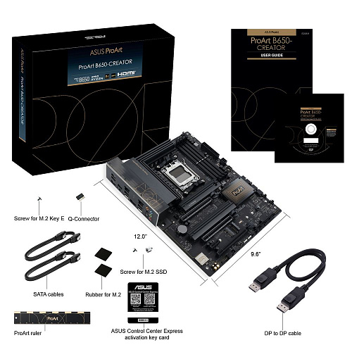 Материнская плата ASUS PROART B650-CREATOR AM5 ATX 4xDDR5 3xPCIEx16 PCIEx1 3xM.2 2xUSB-C DP HDMI GLAN 2.5GLAN