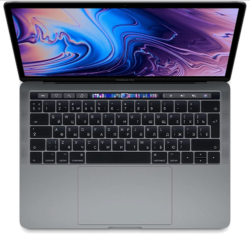 Ноутбук APPLE 13-inch MacBook Pro with Touch Bar(2019), 1.4GHz Q-core 8thgen. Intel Core i5, TB up to 3.9GHz , 8GB, 256GB SSD, Intel Iris Plus Graphics 640, S