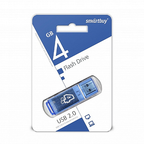 Smartbuy USB Drive 4GB Glossy series Blue (SB4GBGS-B)