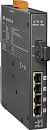 Коммутатор 4 x PoE 10/100BaseTX, 1 x 10/100BaseFX, многомод, разъем SC, металлический корпус, питание 24 В