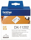 Картридж ленточный Brother DK11202 черный на белом для Brother QL-570