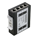 Устройство грозозащиты OSNOVO SP-IP4/1000PD Устройство грозозащиты для локальной вычислительной сети на 4 порта (скорость до 1000 Мбит/с) с защитой ли