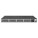 Коммутатор SNR Управляемый PoE коммутатор уровня 2+, 48 портов 10/100/1000Base-T, 6 портов 1/10G SFP+, PoE 450Вт