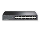 Коммутатор TP-Link TL-SF1024D, 24-портовый 10/100 Мбит/с , 24 порта RJ45 10/100 Мбит/с, 1U 13-дюймовый монтируемый в стойку стальной корпус