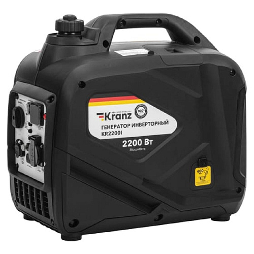 Kranz KR-16-1141 Генератор инверторный KR2200I, 2,2кВт, 230В, 4л, закрытый корпус, ручной старт