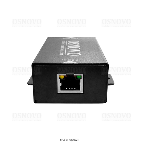 Удлинитель Ethernet+PoE OSNOVO E-PoE/1G PoE удлинитель 10/100/1000M Gigabit Ethernet до 500м. Увеличение расстояния передачи данных + питание на 100м.