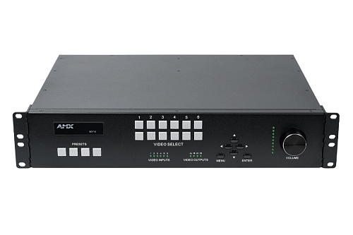 Коммутатор AMX Презентационный [FGN7142-23] [NMX-PRS-N7142-23] Входы: 2 VGA, 4 HDMI (4K60) AVoIP энкодер N2312. Выходы: 2 HDMI, AVoIP декодер N2322