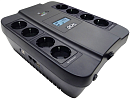 Источник бесперебойного питания Powercom Back-UPS SPIDER, Line-Interactive, LCD, AVR, 900VA/540W, 8xSchuko outlets (4 surge & 4 batt), USB, black (145
