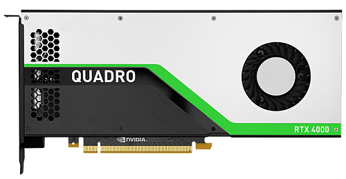 Graphics Card NVIDIA Quadro RTX 4000, 8GB, 3-DP, (Z2 G4 Tower, Z4, Z6, Z8)
