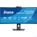 LCD Iiyama 34" XCB3497WQSNPH-B1 черный {VA Curved 3440x1440 120Hz 0.4ms 350cd 3000:1 HDMI(1.4b/2.0) DisplayPort 2x5W 2xUSB-C RJ-45 HAS Pivot VESA Free