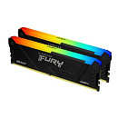 Оперативная память KINGSTON Память оперативная/ 32GB 3733MT/s DDR4 CL19 DIMM (Kit of 2) 1Gx8 FURY Beast RGB