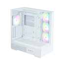 корпус ZALMAN P40 Prism Plus, ATX, WHITE, WINDOW, 3xCombo (3.5'' or 2.5"), 1xUSB TYPE-C, 2xUSB3.0, SIDE 3x120mm ARGB, REAR 1x120mm ARGB
