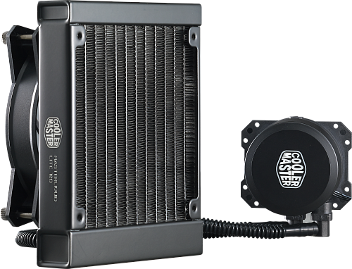 Система охлаждения/ Cooler Master MasterLiquid Lite 120 (180W, 120mm, fans: 1x120mm/66.7CFM/30dBa/2000rpm, 1200/115X/2066/2011-V3/2011/AM5/AM4/AM3